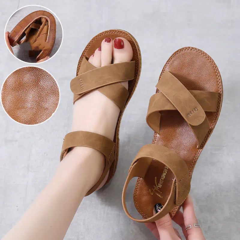 Tendon Sole Flat Sandals for Comfort and Style