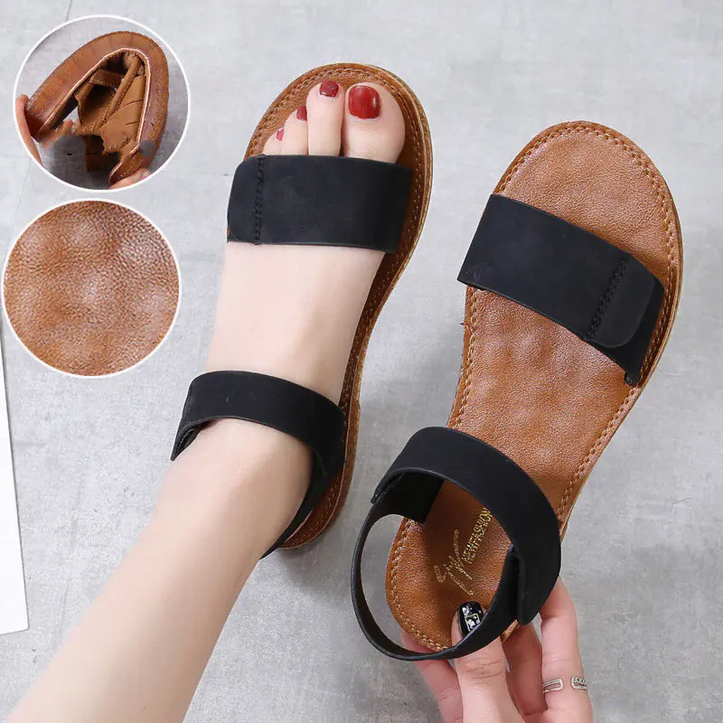 Tendon Sole Flat Sandals for Comfort and Style